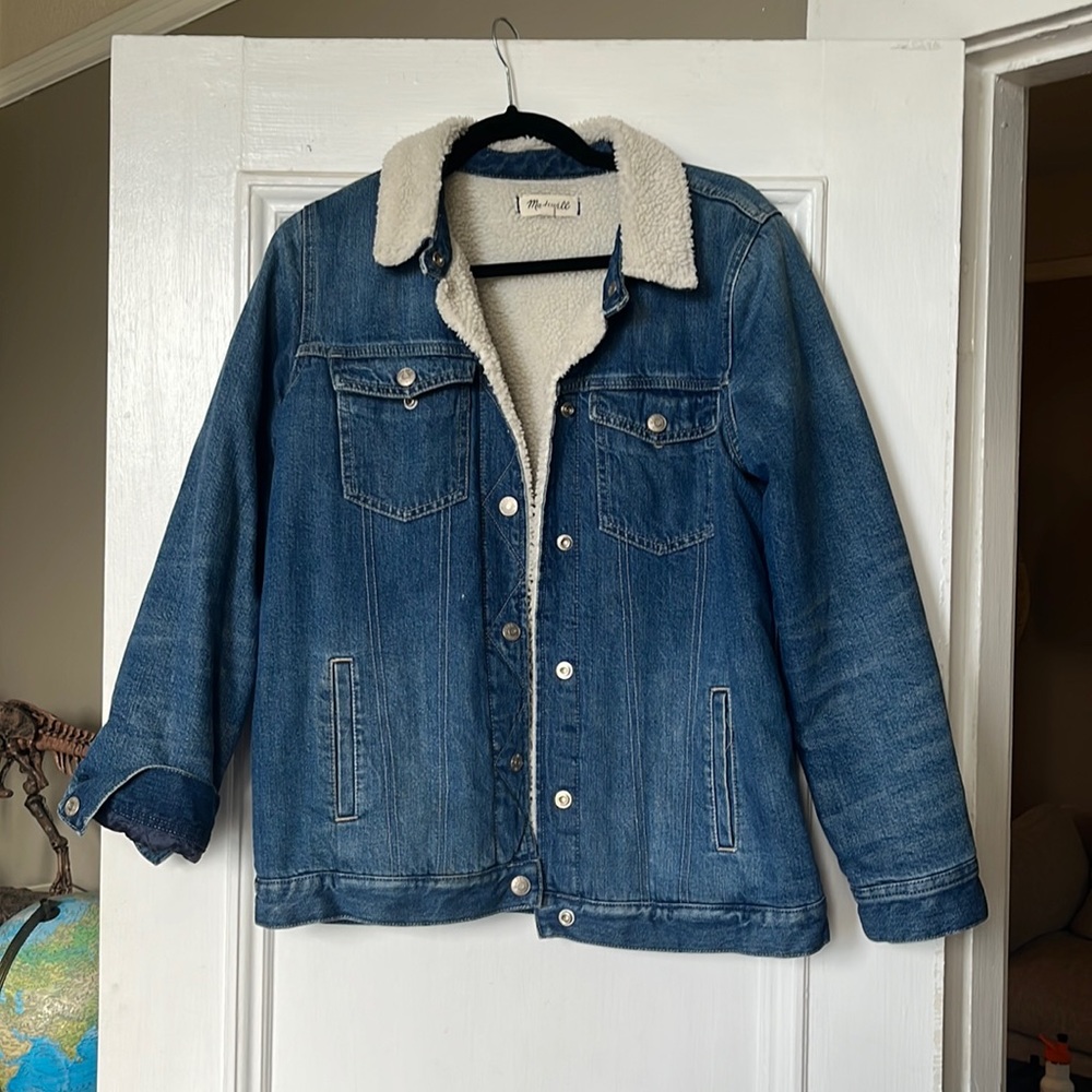Madewell Sherpa lined denim jacket